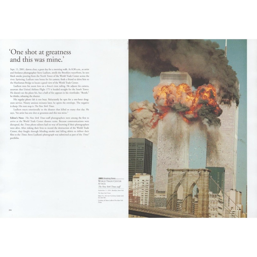 Vintage Magazine Print 2002 Pulitzer Prize 9/11 Twin Towers Steve Ludlum